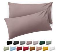 Blumtal Taie Oreiller 40x60 Lot de 2 - Housse de Coussin Microfibre - Taies d'oreillers avec Fermeture éclair, certifiée Oeko-Tex, Extra Douce et Lavable - Taupe