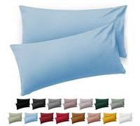Blumtal Taie Oreiller 40x80 Lot de 2 - Housse de Coussin Microfibre - Taies d'oreillers avec Fermeture enveloppe, certifiée Oeko-Tex, Extra Douce et Lavable - Bleu