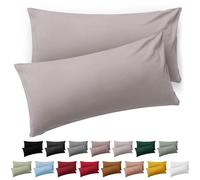 Blumtal Taie Oreiller 50x80 Lot de 2 - Housse de Coussin Microfibre - Taies d'oreillers avec Fermeture enveloppe, certifiée Oeko-Tex, Extra Douce et Lavable - Gris Clair de Lune