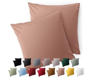 Blumtal Taie Oreiller 65x65 Lot de 2 - Housse de Coussin Microfibre - Taies d'oreillers avec Fermeture enveloppe, certifiée Oeko-Tex, Extra Douce et Lavable - Rose