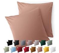 Blumtal Taie Oreiller 80x80 Lot de 2 - Housse de Coussin Microfibre - Taies d'oreillers avec Fermeture enveloppe, certifiée Oeko-Tex, Extra Douce et Lavable - Rose