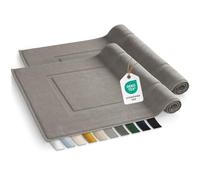 Blumtal Tapis de Bain Absorbant - 100% Coton 50x80 cm - Certifié Oeko-Tex - Lot de 2 en Gris pour Salle de Bain et Douche