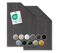 Blumtal Lot de 2 Tapis de bain Premium en éponge - Tapis de bain certifié Oeko-TEX®, tapis de bain lavable 50x80cm, absorbant & doux