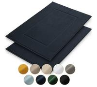 Blumtal Tapis de Bain Absorbant - Tapis Salle de Bain 100% Coton 50x80 cm - Tapis de Salle de Bain & Tapis de Douche certifiés Oeko-Tex - Tapis Bain en Lot de 2 en Bleu Foncé