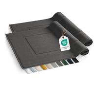 Blumtal Tapis de Bain Absorbant - Tapis Salle de Bain 100% Coton 50x80 cm - Tapis de Salle de Bain & Tapis de Douche certifiés Oeko-Tex - Tapis Bain en Lot de 2 en Anthracite
