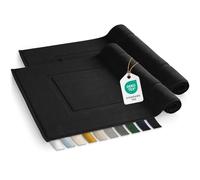 Blumtal Tapis de Bain Absorbant - Tapis Salle de Bain 100% Coton 50x80 cm - Tapis de Salle de Bain & Tapis de Douche certifiés Oeko-Tex - Tapis Bain en Lot de 2 en Noir