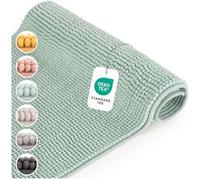 Blumtal - Tapis De Bain Certifié Oeko-TEX - Tapis De Bain Antidérapant et Absorbant - Carpette De Douche Chenille Moelleuse - Carpette De Douche Douce et Facilement Lavable - 50x80 cm - Bleu Ciel
