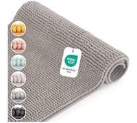 Blumtal - Tapis De Bain Certifié Oeko-TEX - Tapis De Bain Antidérapant et Absorbant - Carpette De Douche Chenille Moelleuse - Carpette De Douche Douce et Facilement Lavable - 50x80 cm - Gris Clair