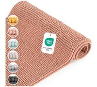 Blumtal - Tapis De Bain Certifié Oeko-TEX - Tapis De Bain Antidérapant et Absorbant - Carpette De Douche Chenille Moelleuse - Carpette De Douche Douce et Facilement Lavable - 50x80 cm - Rose Poudré