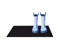 Blumtal - Tapis en silicone, 60 x 40 cm, tapis d'égouttage pour la vaisselle, antidérapant, bord extérieur surélevé, support pour la machine à café, lavable au lave-vaisselle, noir