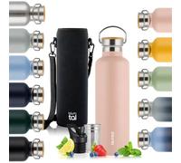 Blumtal Thermos - Bouteille en acier inoxydable à double paroi, sans BPA et isolante - Bouteille en acier inoxydable - Bouteille de thé - Gourde thermique - Gourde de sport,750ml,Rose