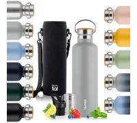 Blumtal Thermos - Bouteille en acier inoxydable à double paroi, sans BPA et isolante - Bouteille en acier inoxydable - Bouteille de thé - Gourde thermique - Gourde de sport,750ml,Gris
