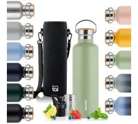 Blumtal Thermos - Bouteille en acier inoxydable à double paroi, sans BPA et isolante - Bouteille en acier inoxydable - Bouteille de thé - Gourde thermique - Gourde de sport,1000ml,Vert clair