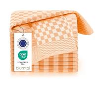 Blumtal torchon Cuisine - Lot de 20 - en 50 x 70 cm - certifiés Oeko-Tex - extrêmement Absorbant - Lavable jusqu'à 95°C - torchon Vaisselle à Carreaux résistants - Serviette Cuisine de Couleur Orange