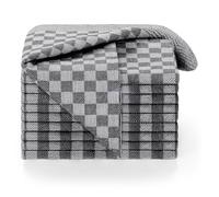 Blumtal torchon Cuisine - Lot de 5 - en 50 x 70 cm - certifiés Oeko-Tex - extrêmement Absorbant - Lavable jusqu'à 95°C - torchon Vaisselle à Carreaux résistants - Serviette Cuisine de Couleur Noir