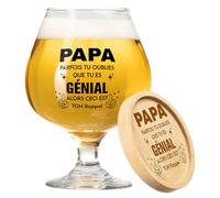 Blumuze Cadeau Papa,Personnalisée Verre À Bière Cadeau Anniversaire Papa Homme, Père Anniversaire Cadeaux 17oz Verre À Bière Idee Cadeaux Noel