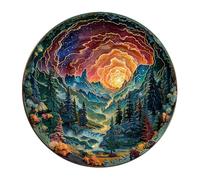 Blumuze Puzzle Bois Adulte, 3D Cave Ciel, 300 Pièces - Puzzle en Bois Animal Unique pour Adulte, 34cm x 34cm