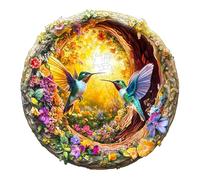 Blumuze Puzzle Bois Adulte, 3D Hummingbird in The Cave Puzzle en Bois Animaux, Puzzles en Bois Animal Unique pour Adulte, Colibri dans La Grotte 3D Wooden Puzzles 290pcs-L-34 * 33.7cm