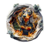 Blumuze Puzzle Bois Adulte, Chien Teckel 3D Puzzle en Bois Animaux, Puzzles en Bois Animal Unique pour Adulte, 3D Dachshund Wooden Puzzles 300pcs-L-34 * 32.9cm