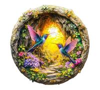 Blumuze Puzzle Bois Adulte, Colibri dans La Grotte 3D Puzzle en Bois Animaux, Puzzles en Bois Animal Unique pour Adulte, 3D Hummingbird in The Cave Wooden Puzzles 200pcs-M-29 * 28.8cm