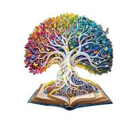 Blumuze Puzzle Bois Adulte,des Arbres Colorés Puzzle en Bois Animaux, Puzzles Animal Unique pour Adulte, Colorful Tree Wooden Puzzles 280pcs-L-34 * 31.3cm