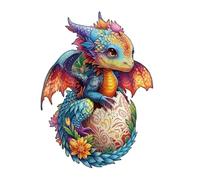 Blumuze Puzzle Bois Adulte, Dragon Multicolore Puzzle en Bois Animaux, Puzzles Animal Unique pour Adulte, Wooden Puzzles 165pcs-L-34 * 24.4cm