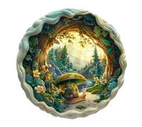 Blumuze Puzzle Bois Adulte, Escargot 3D Puzzle en Bois Animaux, Puzzles en Bois Animal Unique pour Adulte, 3D Snail Wooden Puzzles 100pcs-S-21.5 * 21.4cm