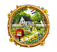 Blumuze Puzzle Bois Adulte, Jour du Courrier Puzzle en Bois Animaux, Puzzles Animal Unique pour Adulte, Mail Day Wooden Puzzles 100pcs-S-21.5 * 21.5cm