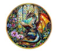 Blumuze Puzzle Bois Adulte, Le Dragon Mystérieux Puzzle en Bois Animaux, Puzzles en Bois Animal Unique pour Adulte, Mysterious Dragon Wooden Puzzles 200pcs-M-29 * 29cm