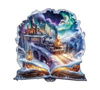 Blumuze Puzzle Bois Adulte, Le Transperceneige Magiqu Puzzle en Bois Animaux, Puzzles Animal Unique pour Adulte,Magic Snowpiercer Wooden Puzzles 270pcs-L-34 * 34cm