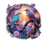 Blumuze Puzzle Bois Adulte, Plumage du Crépuscule Puzzle en Bois Animaux, Puzzles Animal Unique pour Adulte, Twilight Plumage Wooden Puzzles 300pcs-L-34 * 34cm