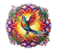 Blumuze Puzzle Bois Adulte, Puzzle en Bois Animaux, Colibri Mandala Puzzles en Bois Animal Unique pour Adulte, Wooden Puzzles 100pcs-S-7.9 * 7.9in