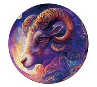 Blumuze Puzzle Bois Adulte, Puzzle en Bois Animaux,Douze Constellations Puzzles en Bois Animal Unique pour Adulte, Bélier Wooden Puzzles 104pcs-S-20 * 20cm