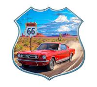 Blumuze Puzzle Bois Adulte, Route 66 Puzzle en Bois Animaux, Puzzles Animal Unique pour Adulte, Wooden Puzzles 100pcs-S-21.5 * 21.2cm