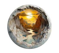 Blumuze Puzzle Bois Adulte, Vision 3D dans la Grotte Puzzle en Bois Animaux, Puzzles en Bois Animal Unique pour Adulte, 3D Vision Inside The Cave Wooden Puzzles 300pcs-L-34 * 34cm