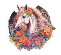 Blumuze Puzzle en Bois Adulte 290 Pièces, Cheval Animal Unique, Puzzles Animaux (L-34 * 33.6cm)