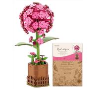 Blumuze Puzzles 3D en Bois, Bouquet De Fleurs en Bois pour Adultes, 3D Puzzle Fleurs Cadeaux pour Femmes Maman Ami sur Son Anniversaire, Noël, Saint-Valentin, Fête De La Mère, Mariage (Hortensia)