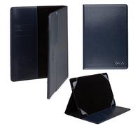 Blun - UNT Universal 10" Tablet pc Eco - Cuir - Cas/Couvercle articulé avec Titulaire, Bleu Marine