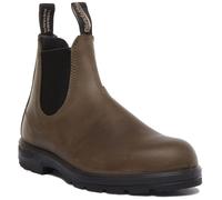 BLUNDSTONE 2052 Unisexe à Enfiler Cuir Bottes Chelsea En Vert Foncé Taille