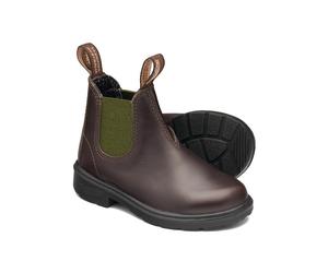 Blundstone Bottes pour enfants Boot #2394 Brown Leather with Olive Elastic (Kids) 29 (UK: K11, EU: 29)