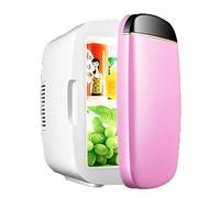 BLUNOA 6 L Mini Réfrigérateur Réfrigérateur Portable Chauffe-Aliments Et Refroidisseur De Boissons Système Thermoélectrique pour Voitures, Maisons, Bureaux Et Dortoirs Alimenté AC/DC (Color : Pink)