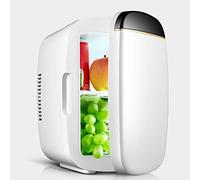 BLUNOA 6 L Mini Réfrigérateur Réfrigérateur Portable Chauffe-Aliments Et Refroidisseur De Boissons Système Thermoélectrique pour Voitures, Maisons, Bureaux Et Dortoirs Alimenté AC/DC (Color : White)
