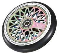 Blunt Hollow Core Roue de trottinette 120 mm Park I Trick I Tret I Roller I Remplacement I Roue I Roulette IAluminiumI Roulement à billes Abec 9 I Freestyle I (Diamond V2 noir, Mos Matt Rainbow, 120)