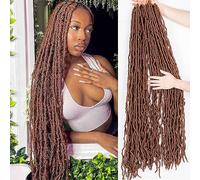 BLUONASI 40 Inch Soft Locs Crochet Hair for Women Faux Locs Soft Faux Braids 6 Pack Goddess Locs Crochet Hair Extensions 30#