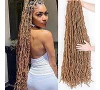 BLUONASI 40 Inch Soft Locs Crochet Hair for Women Faux Locs Soft Faux Braids 6 Pack Goddess Locs Crochet Hair Extensions 27#