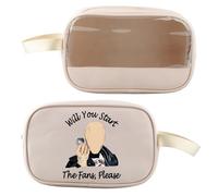 BLUPARK Trousse de maquillage transparente inspirée de l'hôte TV Will You Start The Fans, Commencez les fans, Rétro