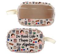 BLUPARK Trousse de maquillage transparente pour les fans de la série télévisée des années 90 « There Is No Algèbra », Pas d'algèbre, Rétro