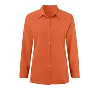 Blusen für Damen, Langarm-Button-Down-Hemden, Élégant, lässige Oberteile, Gelb., L