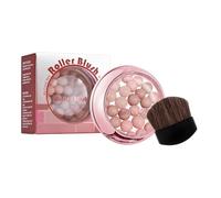 Blush à poudre compacte avec pinceau, poudre légère pour un éclat naturel, effet lumineux scintillant, facile à appliquer et à moduler, longue tenue