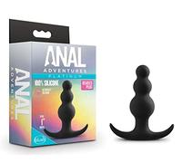 Blush Anal Adventures Platinum Beaded Plug Black Taille Unique